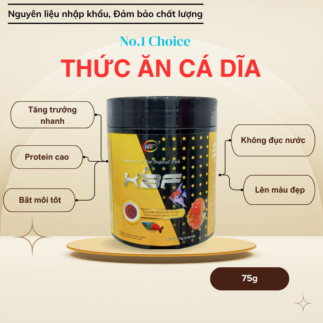 KBF - THỨC ĂN CHO CÁC LOÀI CÁ CẢNH NHIỆT ĐỚI NƯỚC NGỌT