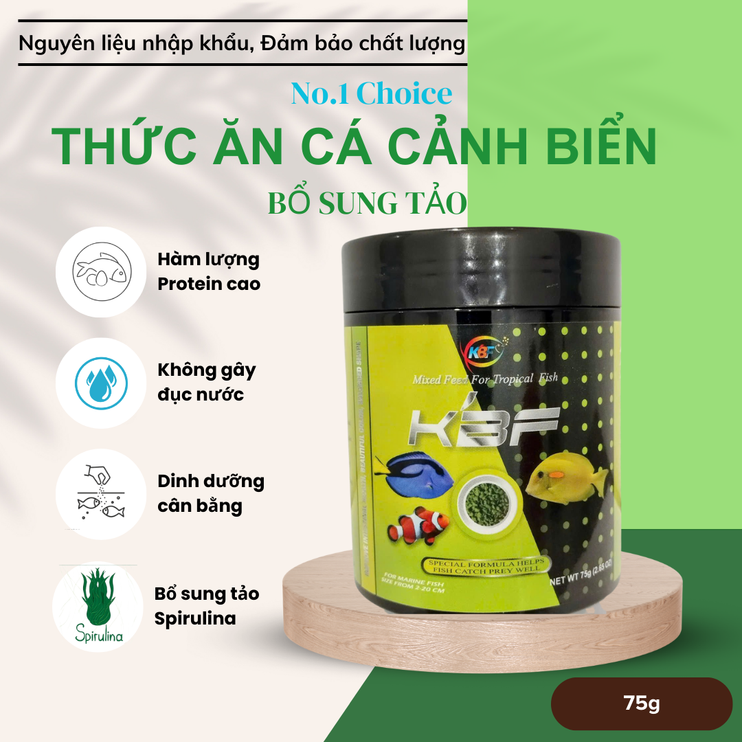 KBF - THỨC ĂN CÓ TẢO CHO CÁ CẢNH BIỂN