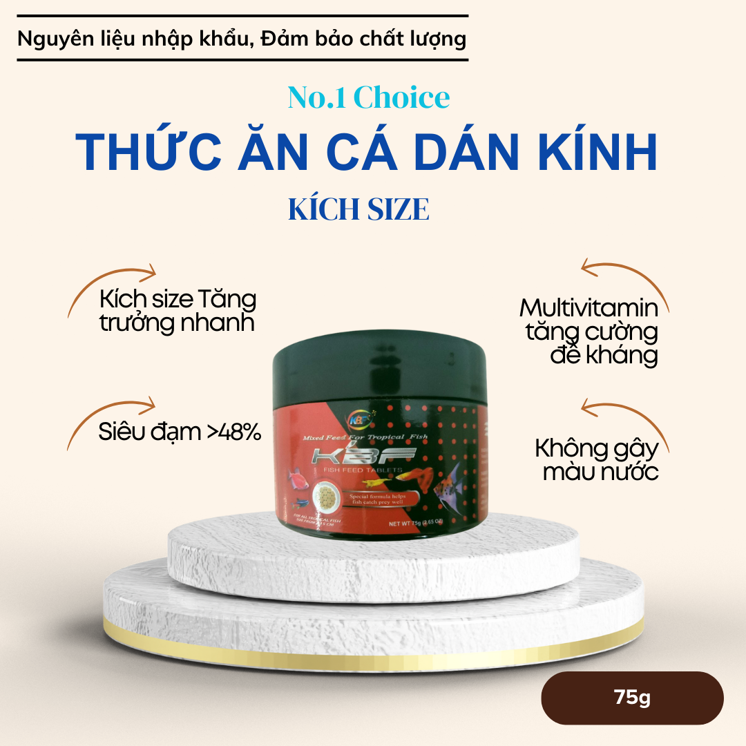 KBF - THỨC ĂN VIÊN DÁN KÍCH SIZE CHUYÊN CHO CÁC DÒNG CÁ THỦY SINH